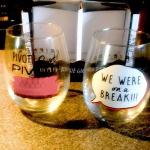 FRIENDS TV show wine glasses